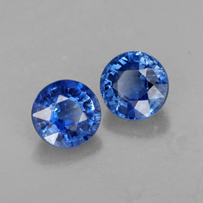 캐럿 천연 블루 카이아나이트 보석, 라운드 컷, 5.08 mm, VS-SI
