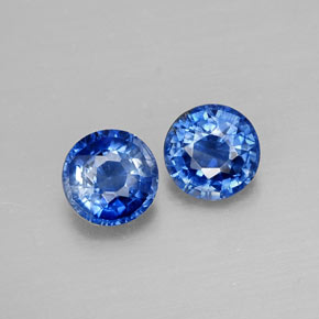 캐럿 천연 블루 카이아나이트 보석, 라운드 컷, 5.14 mm, VS-SI
