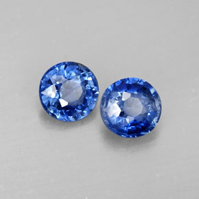 캐럿 천연 블루 카이아나이트 보석, 라운드 컷, 5.14 mm, VS-SI