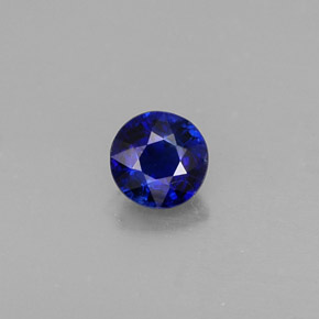 0.45캐럿 천연 블루 카이아나이트, 라운드 컷, 4.61 mm, VS