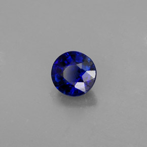 0.45캐럿 천연 블루 카이아나이트, 라운드 컷, 4.61 mm, VS