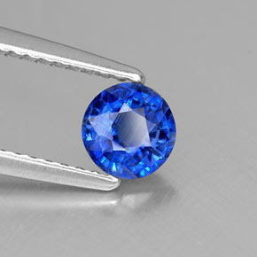 0.67캐럿 천연 블루 카이아나이트, 라운드 컷, 5.14 mm, VS-SI