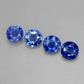 캐럿 천연 블루 카이아나이트 보석, 라운드 컷, 5.00 mm, VS-SI
