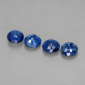 캐럿 천연 블루 카이아나이트 보석, 라운드 컷, 5.00 mm, VS-SI