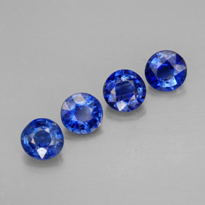 캐럿 천연 블루 카이아나이트 보석, 라운드 컷, 4.90 mm, VS-SI