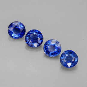 캐럿 천연 블루 카이아나이트 보석, 라운드 컷, 4.90 mm, VS-SI