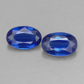 캐럿 천연 딥 블루 카이아나이트 보석, 타원형 컷, 6×4 mm, VS