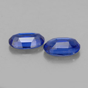 캐럿 천연 딥 블루 카이아나이트 보석, 타원형 컷, 6×4 mm, VS