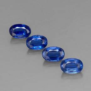 캐럿 천연 딥 블루 카이아나이트 보석, 타원형 컷, 6.1×4.2 mm, VS-SI