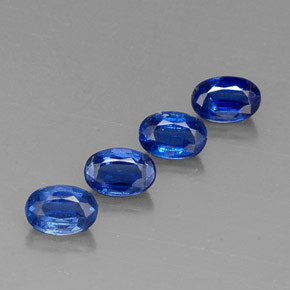캐럿 천연 딥 블루 카이아나이트 보석, 타원형 컷, 6.1×4.2 mm, VS-SI