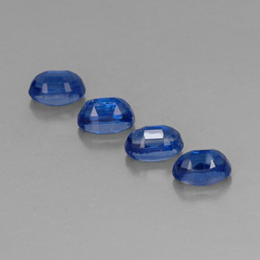 캐럿 천연 딥 블루 카이아나이트 보석, 타원형 컷, 6.1×4.2 mm, VS-SI