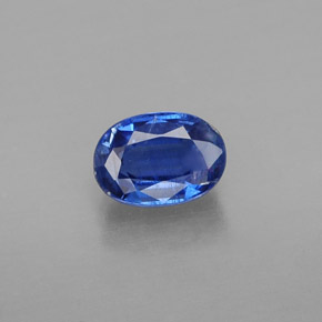 0.72캐럿 천연 딥 블루 카이아나이트, 타원형 컷, 6×4.3 mm, VS-SI