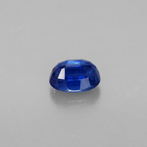 0.93캐럿 천연 딥 블루 카이아나이트, 타원형 컷, 6.3×4.5 mm, VS-SI