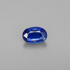 0.56캐럿 천연 딥 블루 카이아나이트, 타원형 컷, 5.9×4 mm, VS
