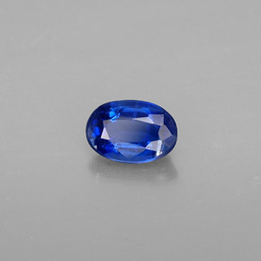 0.56캐럿 천연 딥 블루 카이아나이트, 타원형 컷, 5.9×4 mm, VS