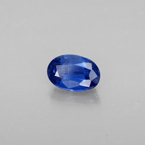 0.69캐럿 천연 딥 블루 카이아나이트, 타원형 컷, 6.1×4.1 mm, SI