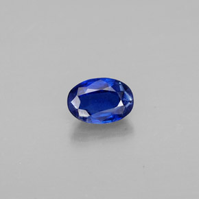 0.68캐럿 천연 딥 블루 카이아나이트, 타원형 컷, 6×4.1 mm, VS
