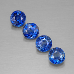 캐럿 천연 블루 카이아나이트 보석, 라운드 컷, 4.91 mm, SI