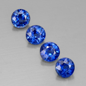 캐럿 천연 블루 카이아나이트 보석, 라운드 컷, 5.02 mm, SI