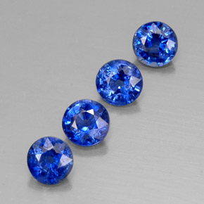 캐럿 천연 블루 카이아나이트 보석, 라운드 컷, 5.02 mm, SI