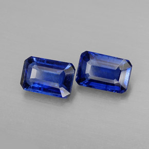 캐럿 천연 블루 카이아나이트 보석, 에메랄드 컷, 6.1×4.2 mm, VS-SI