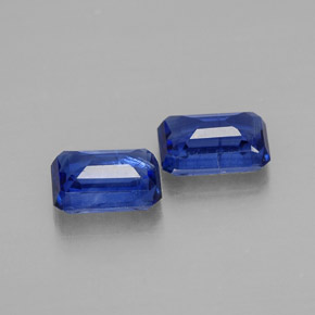 캐럿 천연 블루 카이아나이트 보석, 에메랄드 컷, 6.1×4.2 mm, VS-SI