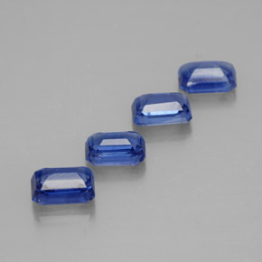 캐럿 천연 블루 카이아나이트 보석, 에메랄드 컷, 6.1×4.2 mm, VS-SI