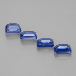 캐럿 천연 블루 카이아나이트 보석, 에메랄드 컷, 6.2×4.2 mm, VS-SI