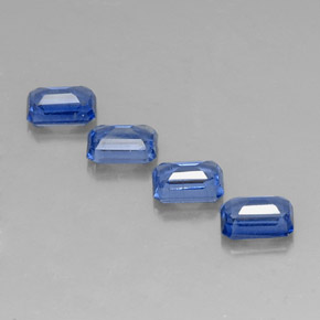 캐럿 천연 블루 카이아나이트 보석, 에메랄드 컷, 6.1×4.2 mm, VS-SI