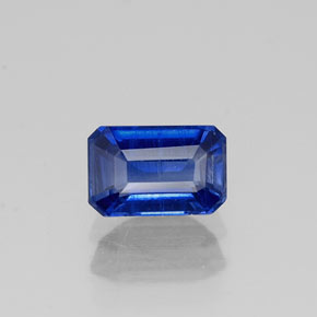 0.86캐럿 천연 블루 카이아나이트, 에메랄드 컷, 6.2×4 mm, VS-SI