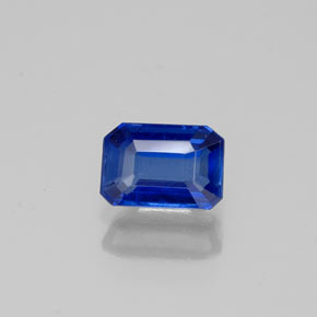 0.72캐럿 천연 블루 카이아나이트, 에메랄드 컷, 6×4.1 mm, VS-SI