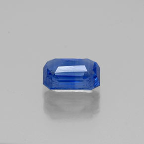 0.81캐럿 천연 블루 카이아나이트, 에메랄드 컷, 6.1×4.3 mm, VS-SI