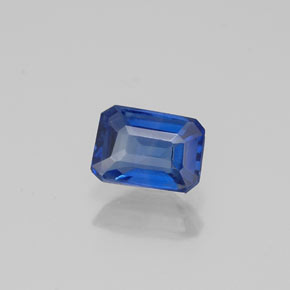 0.64캐럿 천연 블루 카이아나이트, 에메랄드 컷, 5.8×4.1 mm, VS-SI