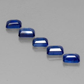 캐럿 천연 블루 카이아나이트 보석, 에메랄드 컷, 6×4.1 mm, VS-SI