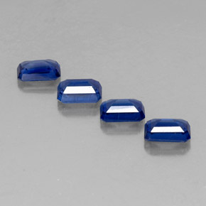 캐럿 천연 블루 카이아나이트 보석, 에메랄드 컷, 6.1×4.2 mm, VS-SI