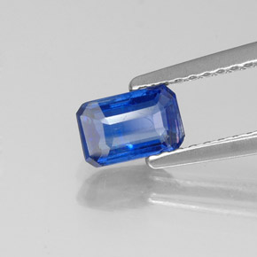0.72캐럿 천연 블루 카이아나이트, 에메랄드 컷, 6.2×4 mm, VS-SI
