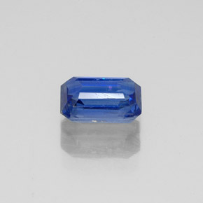 0.72캐럿 천연 블루 카이아나이트, 에메랄드 컷, 6.2×4 mm, VS-SI