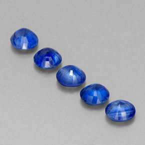 캐럿 천연 블루 카이아나이트 보석, 라운드 컷, 5.01 mm, VS-SI