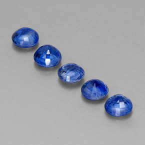 캐럿 천연 블루 카이아나이트 보석, 라운드 컷, 5.11 mm, VS-SI