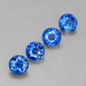캐럿 천연 블루 카이아나이트 보석, 라운드 컷, 4.89 mm, VS-SI