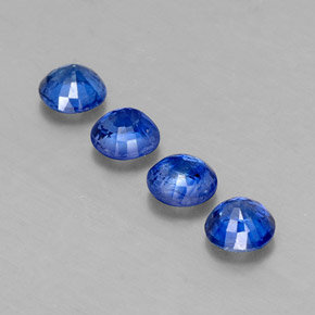 캐럿 천연 블루 카이아나이트 보석, 라운드 컷, 4.89 mm, VS-SI
