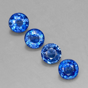 캐럿 천연 블루 카이아나이트 보석, 라운드 컷, 4.99 mm, VS-SI