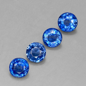 캐럿 천연 블루 카이아나이트 보석, 라운드 컷, 4.99 mm, VS-SI