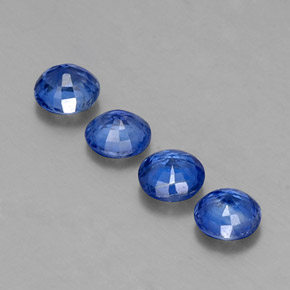 캐럿 천연 블루 카이아나이트 보석, 라운드 컷, 4.99 mm, VS-SI