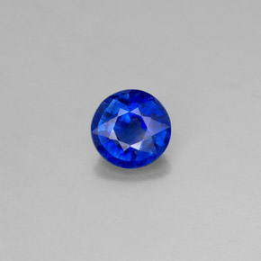 0.63캐럿 천연 블루 카이아나이트, 라운드 컷, 5.10 mm, VS