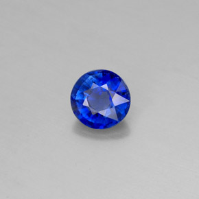 0.63캐럿 천연 블루 카이아나이트, 라운드 컷, 5.10 mm, VS
