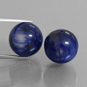 캐럿 천연 블루 카이아나이트 보석, 구형 / 볼, 12.11 mm, 불투명체