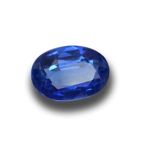 1.19캐럿 천연 블루 카이아나이트, 타원형 컷, 8×5.6 mm, VS-SI