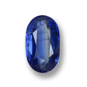 1.61캐럿 천연 블루 카이아나이트, 타원형 컷, 8.9×5.3 mm, VS-SI