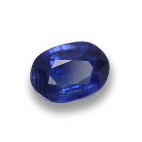 0.79캐럿 천연 블루 카이아나이트, 타원형 컷, 6.6×4.7 mm, VS-SI